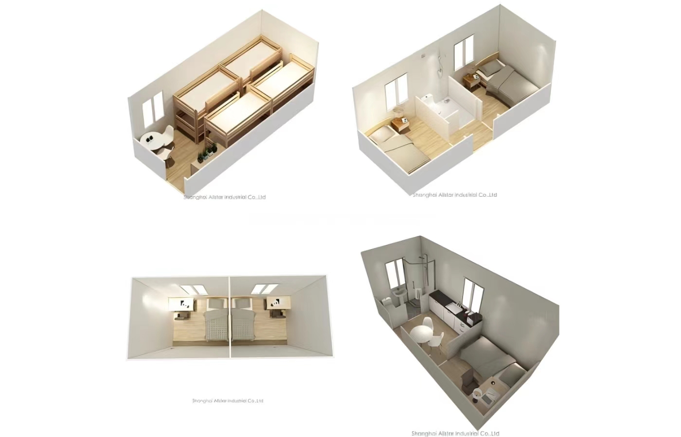 Tavandan Tabana Pencereli Özelleştirilmiş 20ft Sabit Konteyner Ev Tavandan Tabana Pencereli Özelleştirilmiş 20ft Sabit Konteyner Ev