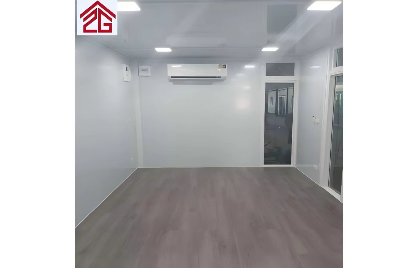 Tavandan Tabana Pencereli Özelleştirilmiş 20ft Sabit Konteyner Ev Tavandan Tabana Pencereli Özelleştirilmiş 20ft Sabit Konteyner Ev