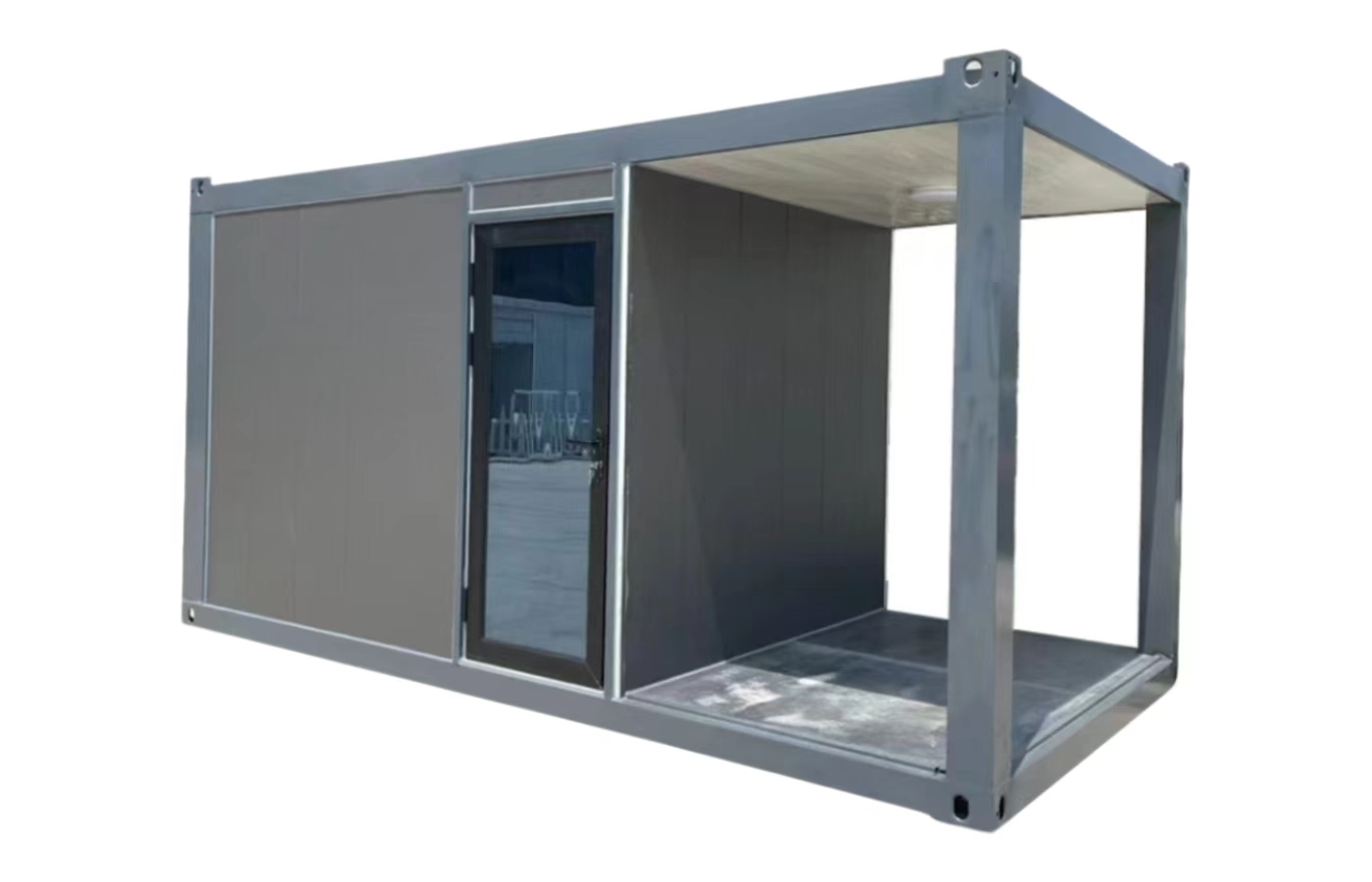 Tavandan Tabana Pencereli Özelleştirilmiş 20ft Sabit Konteyner Ev Tavandan Tabana Pencereli Özelleştirilmiş 20ft Sabit Konteyner Ev