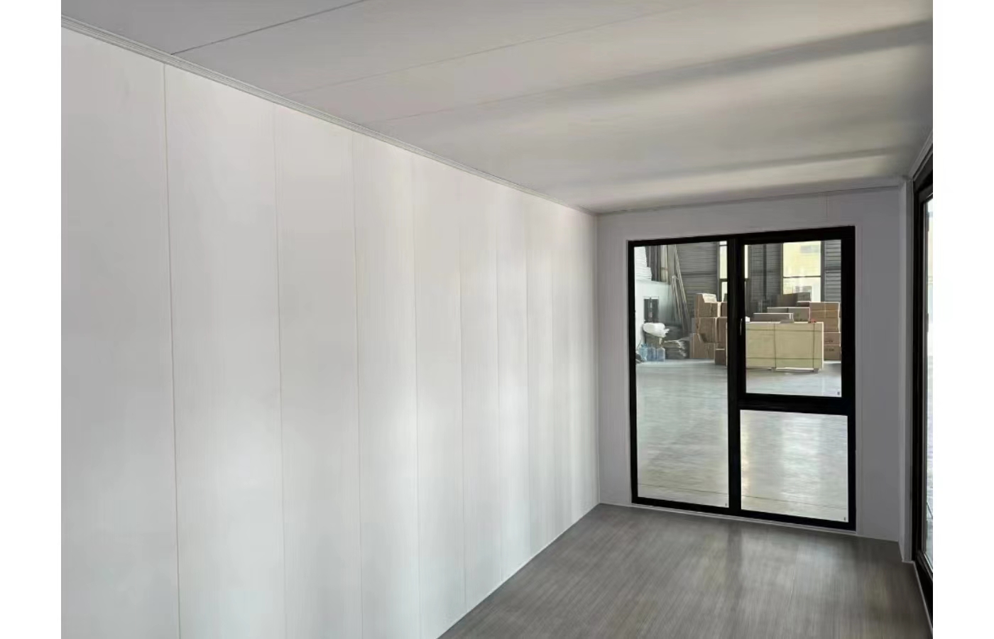 Tavandan Tabana Pencereli Özelleştirilmiş 20ft Sabit Konteyner Ev Tavandan Tabana Pencereli Özelleştirilmiş 20ft Sabit Konteyner Ev