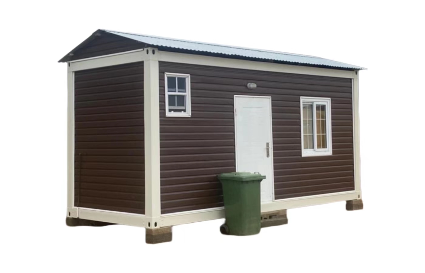 Tavandan Tabana Pencereli Özelleştirilmiş 20ft Sabit Konteyner Ev Tavandan Tabana Pencereli Özelleştirilmiş 20ft Sabit Konteyner Ev