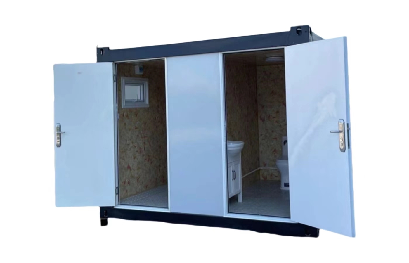 Tavandan Tabana Pencereli Özelleştirilmiş 20ft Sabit Konteyner Ev Tavandan Tabana Pencereli Özelleştirilmiş 20ft Sabit Konteyner Ev