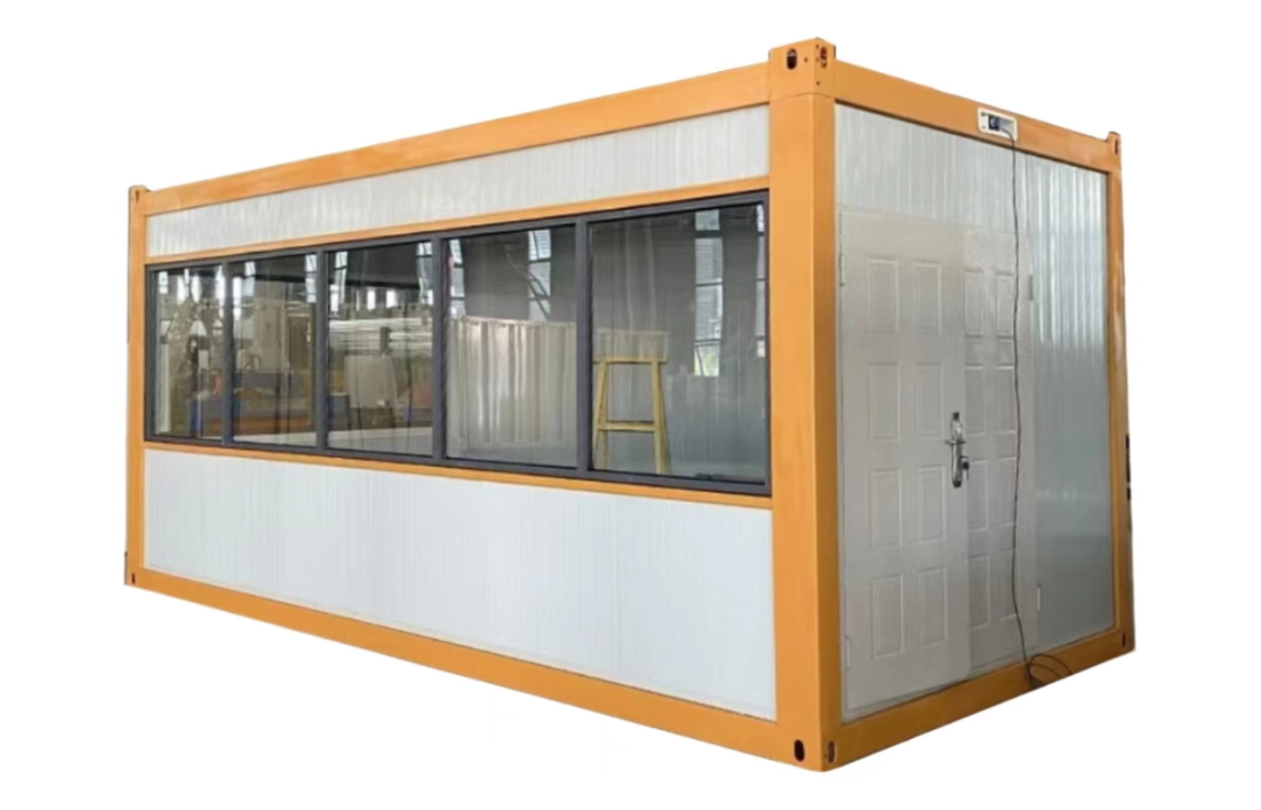 Tavandan Tabana Pencereli Özelleştirilmiş 20ft Sabit Konteyner Ev Tavandan Tabana Pencereli Özelleştirilmiş 20ft Sabit Konteyner Ev
