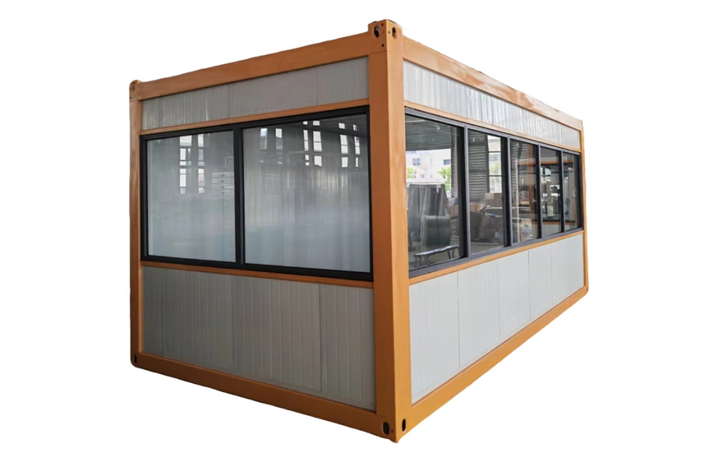 Tavandan Tabana Pencereli Özelleştirilmiş 20ft Sabit Konteyner Ev Tavandan Tabana Pencereli Özelleştirilmiş 20ft Sabit Konteyner Ev