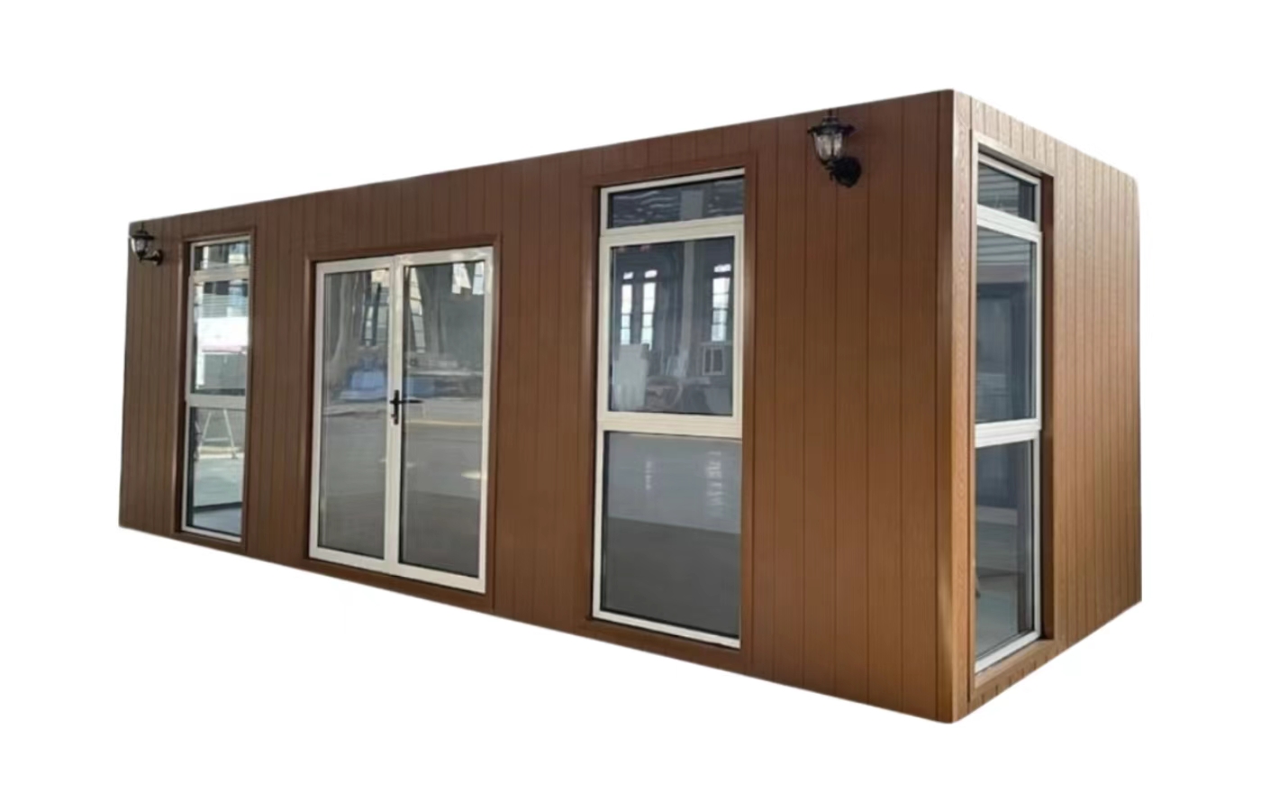 Tavandan Tabana Pencereli Özelleştirilmiş 20ft Sabit Konteyner Ev Tavandan Tabana Pencereli Özelleştirilmiş 20ft Sabit Konteyner Ev