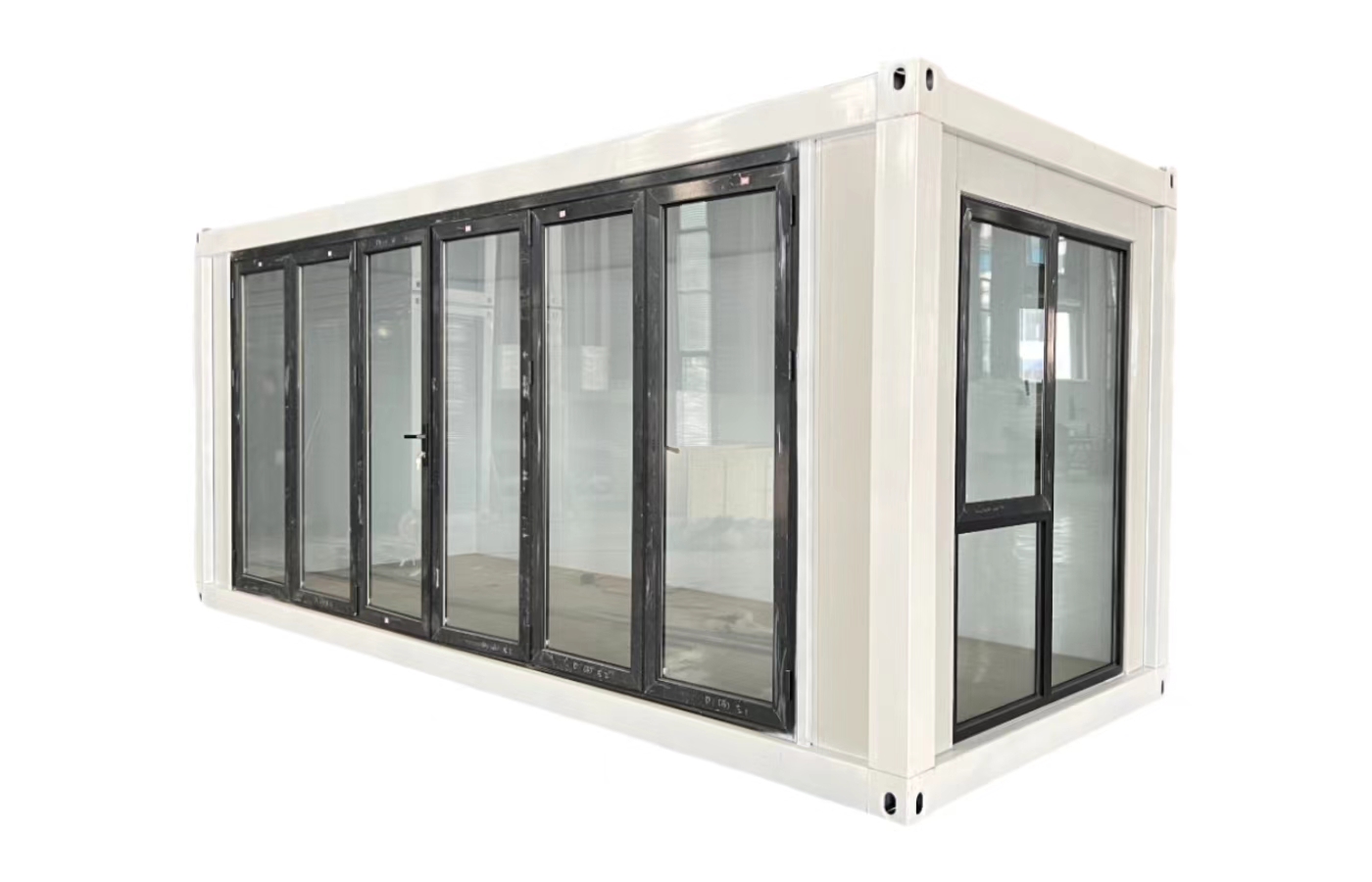 Tavandan Tabana Pencereli Özelleştirilmiş 20ft Sabit Konteyner Ev Tavandan Tabana Pencereli Özelleştirilmiş 20ft Sabit Konteyner Ev