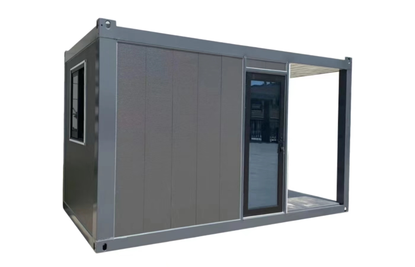 Tavandan Tabana Pencereli Özelleştirilmiş 20ft Sabit Konteyner Ev Tavandan Tabana Pencereli Özelleştirilmiş 20ft Sabit Konteyner Ev